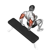 Reverse Dips an der Bank (Knie gebeugt)